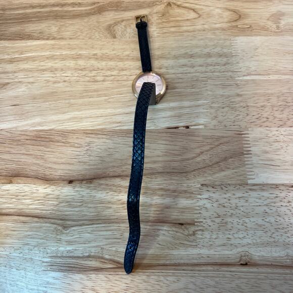 Michael Kors MK-2322 Rose Gold Dial Watch with Black Leather Double Wrap Strap - Picture 7 of 11